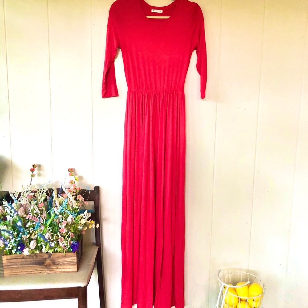 🌊 Coral Reef Maxi Dress with POCKETS! 🌊